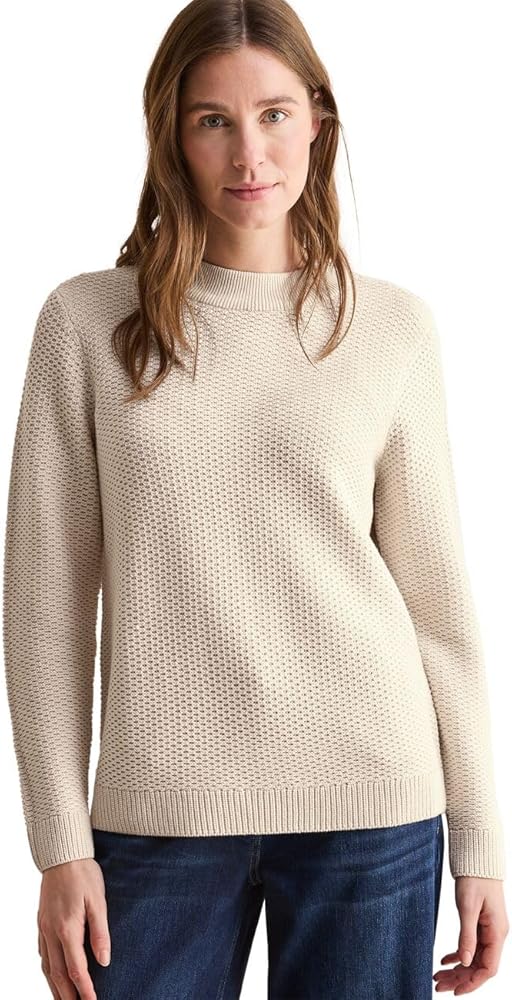 Cecil Maglione Donna In Cotone Strutturato – Comodo Girocollo Lavorato A Maglia Per Un Look Casual E Accogliente