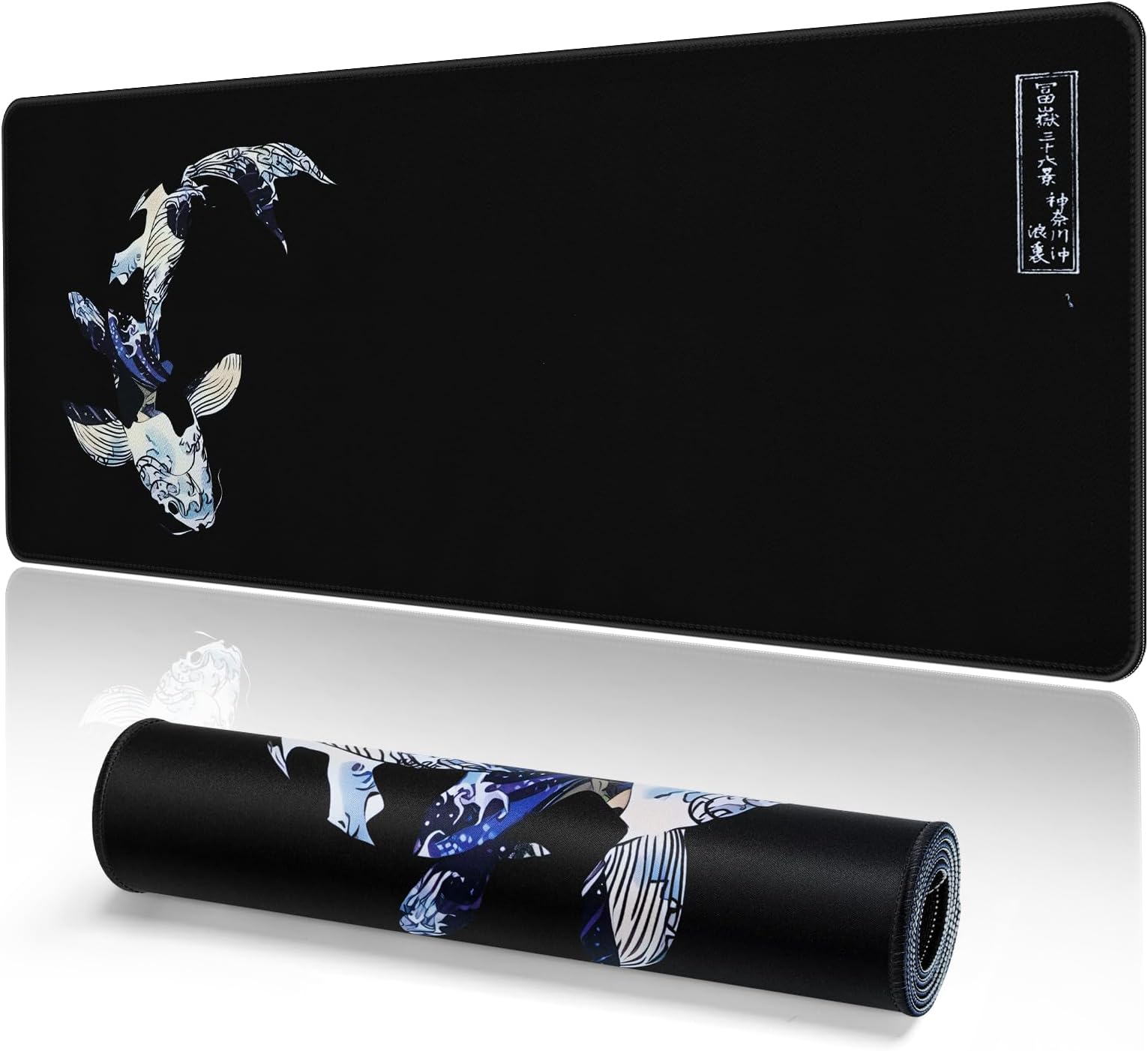 EFISH Gaming Mouse Mat Large Mouse Pad (31.5" x 11.8") Washable Laptop Desk Pad, Japanese Keyboard Pad, Non-Slip Rubber Base Desk Mat for Macbook, PC, Laptop, Office