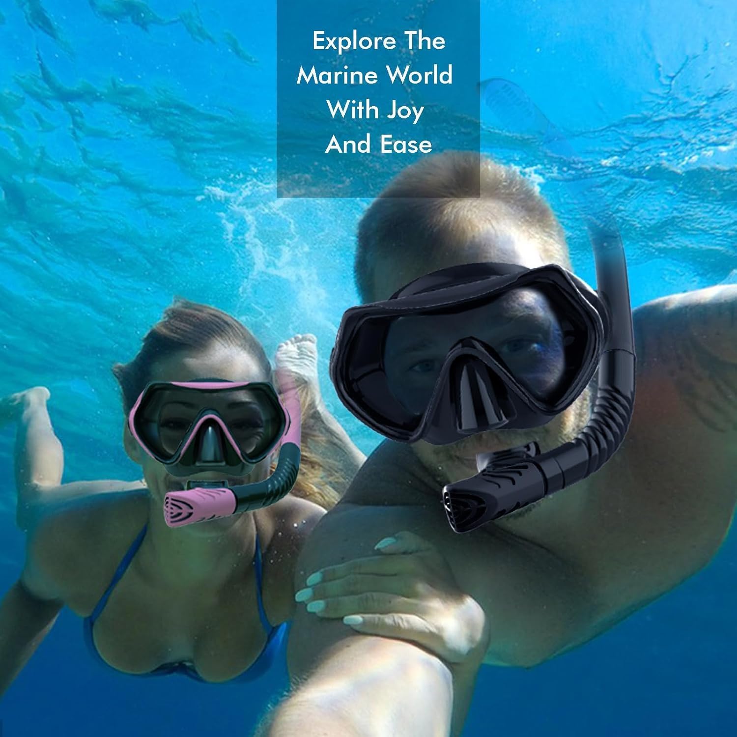 Snorkeling Gear for Adults, JRing Snorkel Mask Set with 180 Degree Tempered Glass Anti Fog Goggles Scuba Dry Top Snorkel for Swimming, Scuba Diving Mask for Men Women - Image 6