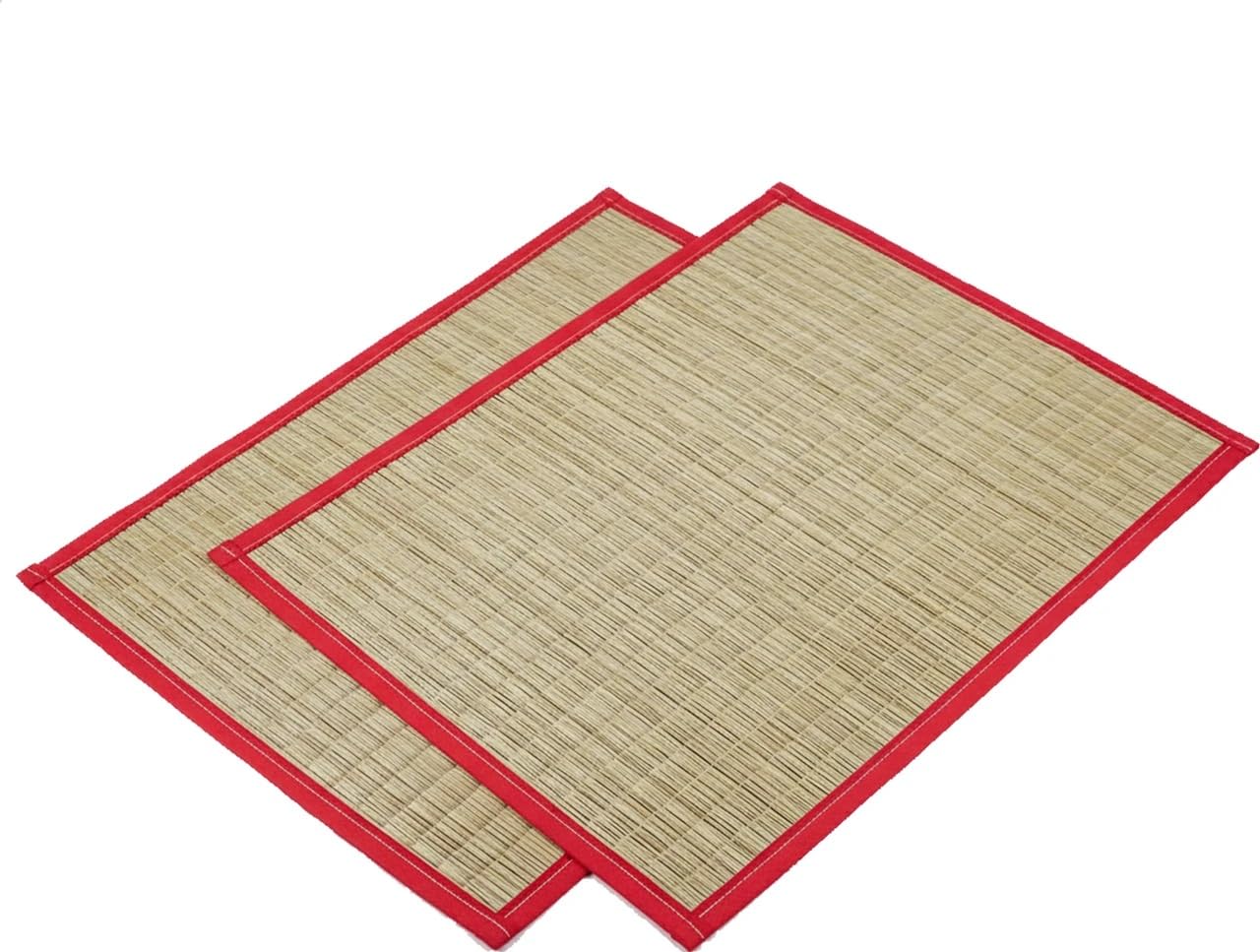 Handmade Bamboo Pooja Asana Mat 54×40 cm | Natural Eco-Friendly Foldable Prayer Chatai for Home Temple, Meditation, Havan & Yoga Sitting | Pack of 2-image-7