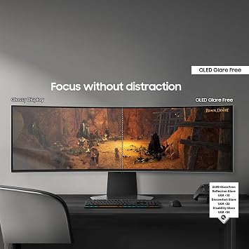 Samsung 34 Odyssey OLED G8 (G85SD) Ultra-QWHD QD-OLED G-Sync Compatible Curved Gaming Monitor, 175Hz, 0.03ms, Glare-Free Display, AMD FreeSync Premium Pro,LS34DG856SNXZA,2024