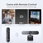 DEPSTECH 4K Webcam for PC, UHD Webcam with Remote and Zoom, Sony Sensor, Dual Noise-Cancelling Mics, Autofocus, Privacy Cover, Computer Camera for Desktop/Laptop, Works with Zoom/Teams/OBS/Google