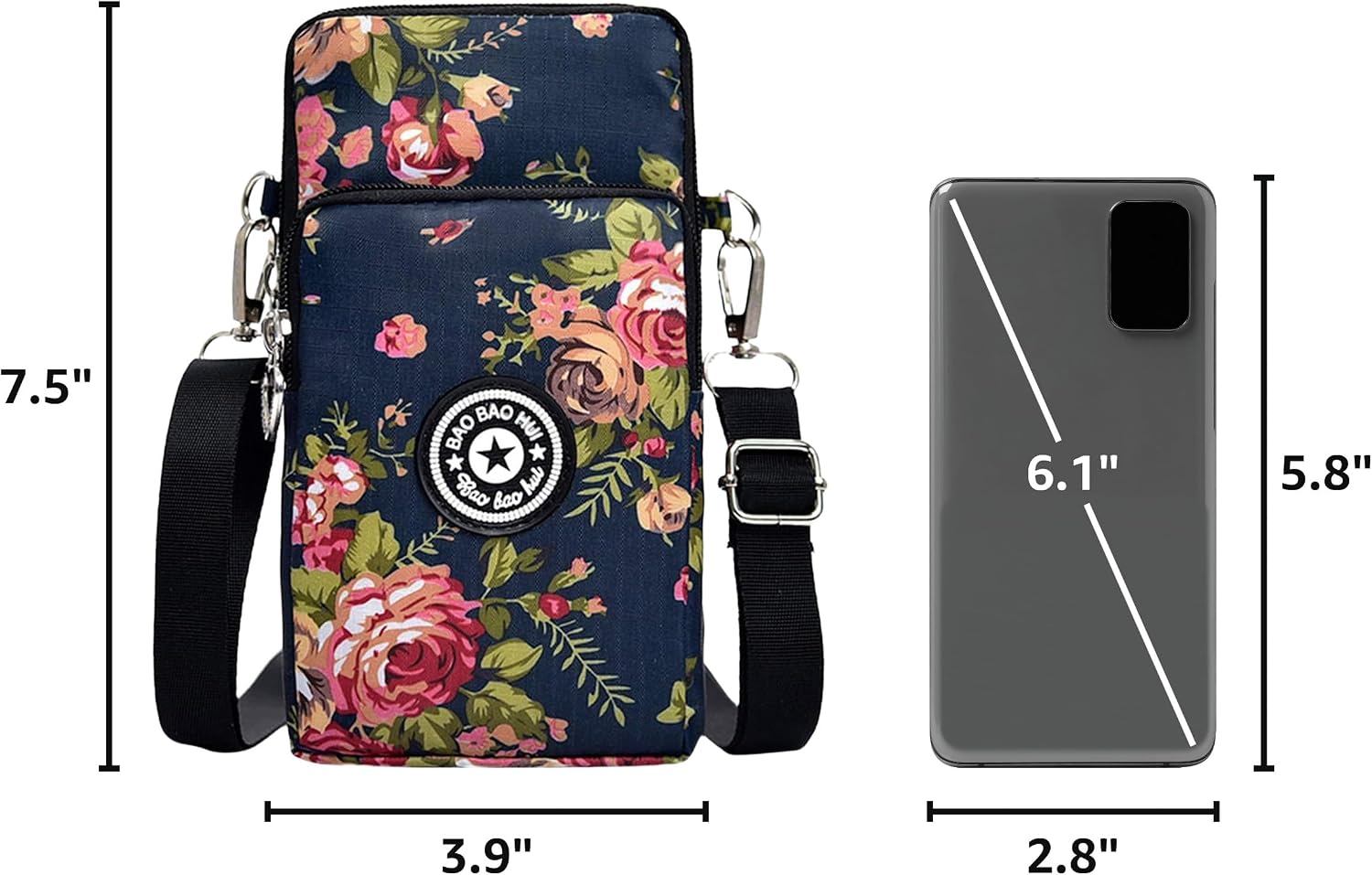 BIAOTIE Lightweight Small Crossbody bags Cell Phone Purses Travel Pouch Shoulder Bag for Women | Lightweight