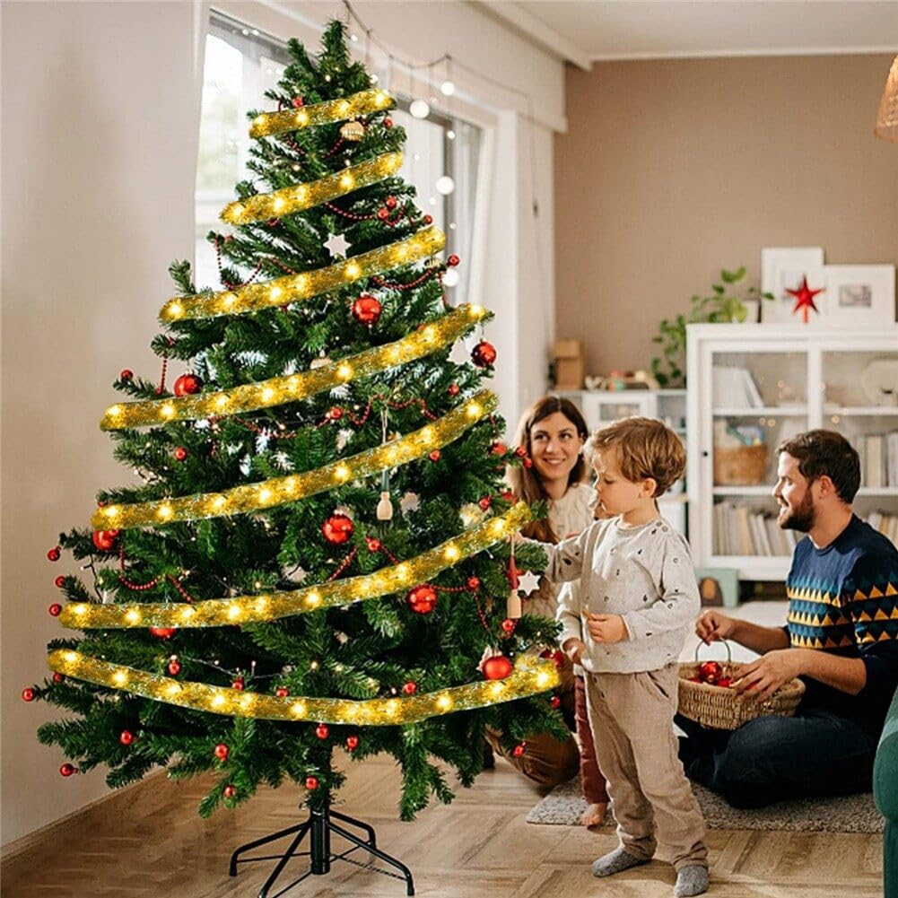 Amazon.co.jp: クリスマスリボンライト イルミネーションライト 5M
