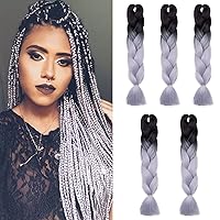 Vista 44 de Benehair 1 paquete de 1 paquete de extensiones de cabello trenzado de 24 pulgadas, extensiones de cabello sintético de alta temperatura, extensiones