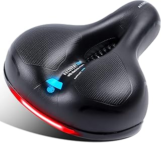 NATRUTH Bike Seat, Bicycle Saddle for Men & Women, Waterproof Bicycle Seat Thicken Comfortable Soft Cushion for Road Bike, Cruiser, Mountain Bike, Exercise Bike, City Bikes, Spinning Bike