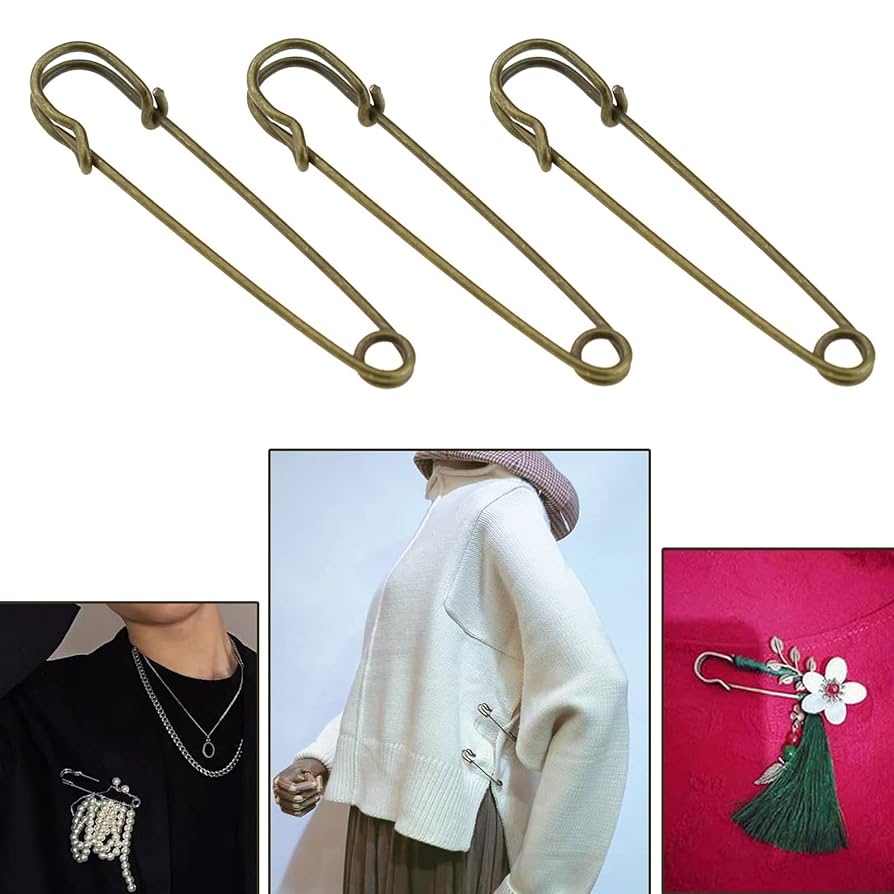 新品フランス製 ストール ピン 大きな 安全ピン ニットピン mina ミナ 新品フランス製 ストール ピン 大きな 安全ピン ニットピン mina