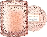 La Jolie Muse Cherry Sakura Candle: Cherry Blossom, Rose & Sandalwood Soy Wax Jar | 40-Hour Clean Burn | Luxe Gift for Hosts