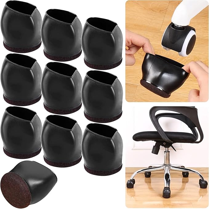 Ezprotekt 10Pack Furniture Castor Cups, Wheelchair Castor Cups Rubber