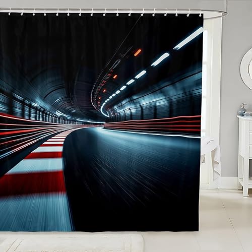 Miniatura 12 de Cortina de baño bohemia con diseño floral retro de 72 x 78 pulgadas, 70 pulgadas, diseño de flores hippie de los años 70, cortina de ducha bohemia