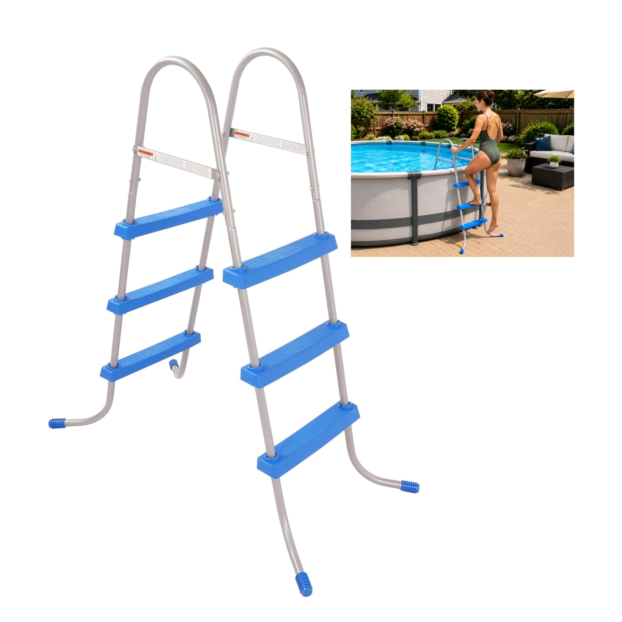 Amazon.com : KUAFU 36 Inch Swimming Pool Ladder Above Ground 52In