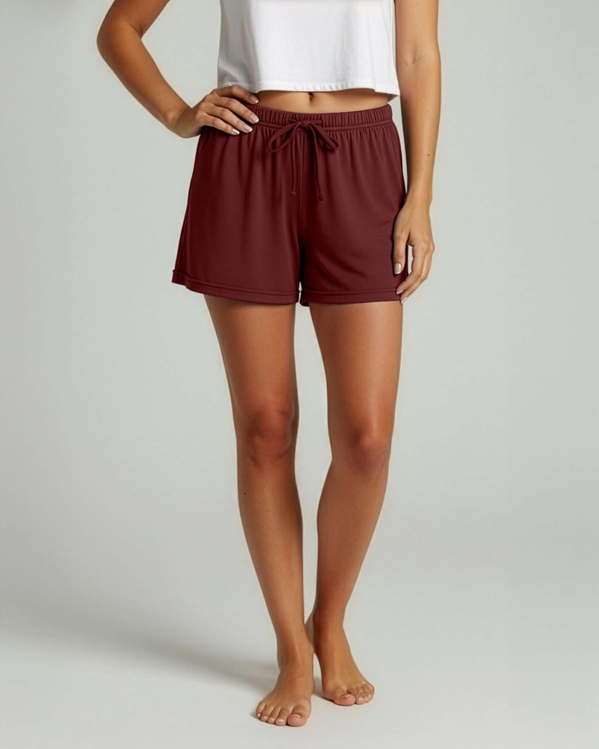 Real Essentials 3 Pack: Women's Pajama Shorts Sleep Lounge Sweatshorts Comfy Sleepwear Bottoms (Available In Plus Size) - Image 2