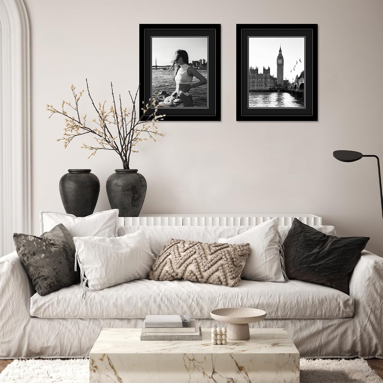 4 Pack Sports Magazine Frame Display 8.5 x 11.25 or 8.25 x 11 Magazine with 2 Sizes Black Mat, or 11x14 Photos without Mat, Magazine Display Frame with Shatter Resistant Plexiglass for Wall, Black