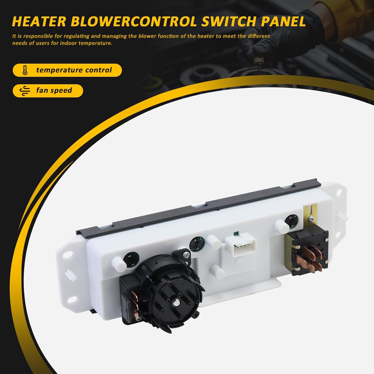 HVAC A/C Heater Climate Control Module and Heater Blower Control Switch Panel for 1999 2000 2001 2002 2003 2004 Jeep Wrangler TJ Replace# 55037473AB