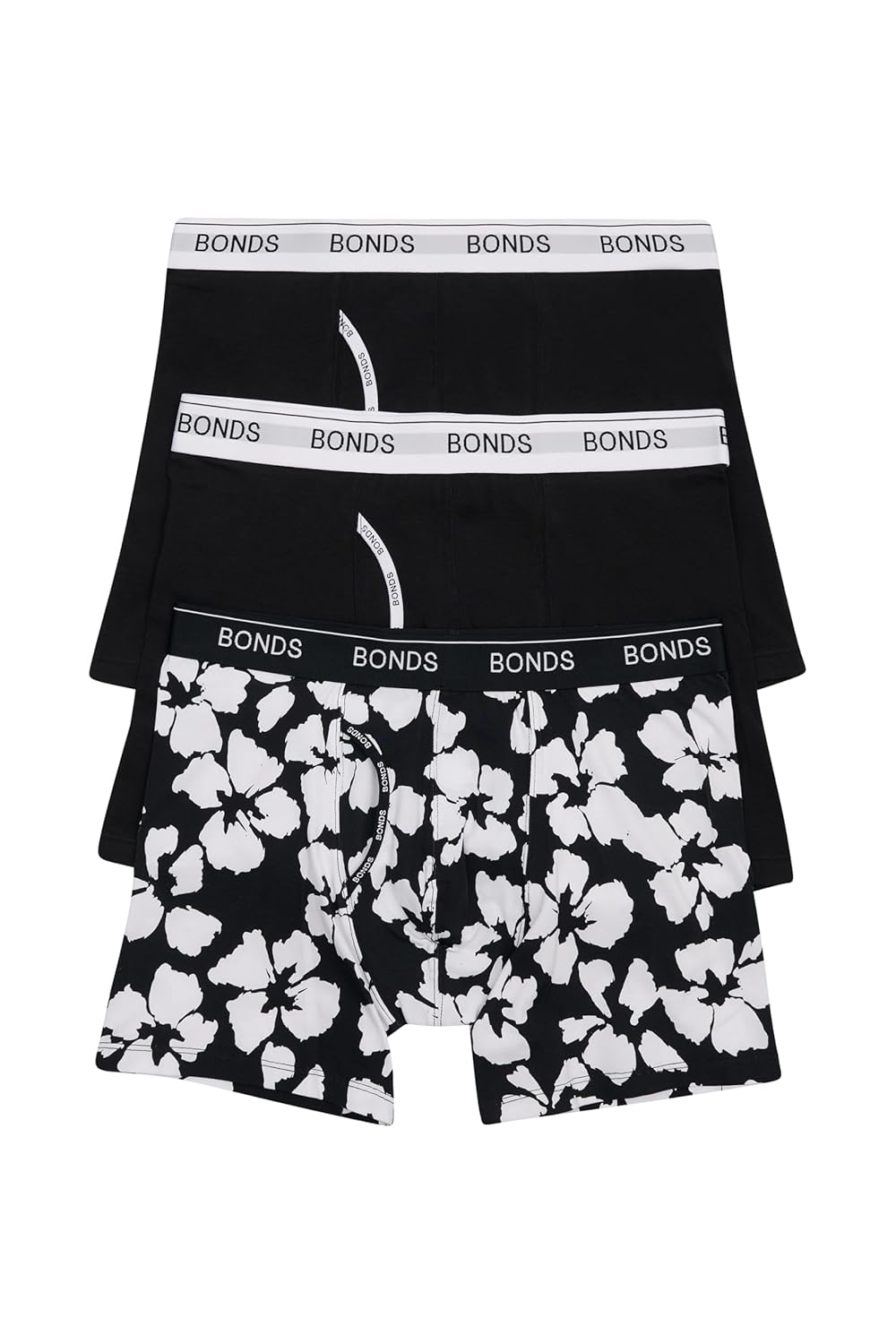 Bonds mens Mid-length Boxer Briefs 3-pack Soft Cotton Everyday Comfort Underwear