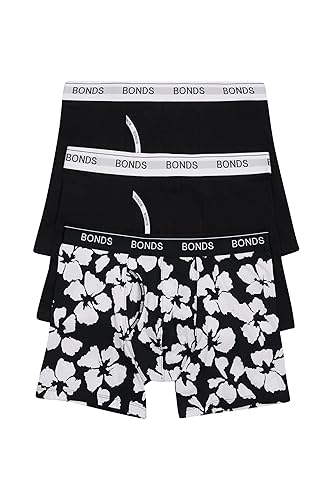 Bonds Men's Mid-length Boxer Briefs 3-pack – Soft Cotton, Everyday