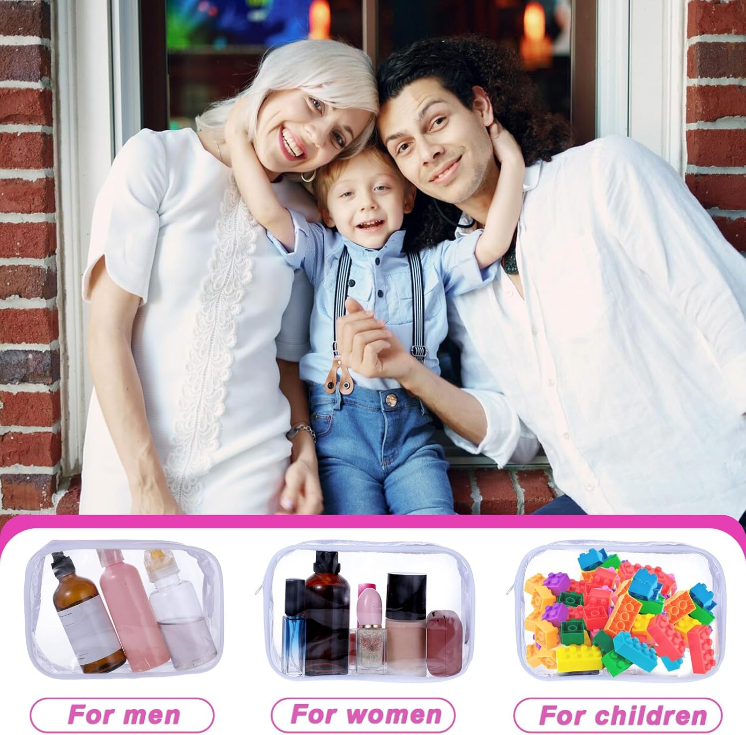 12 Pieces Clear Cosmetic Makeup Bags with Zipper PVC Zippered Clear Toiletry Carry Pouch Travel Size Plastic Waterproof Portable Transparent Organizer Case for Men and Women Traveling and Organizing - Image 7