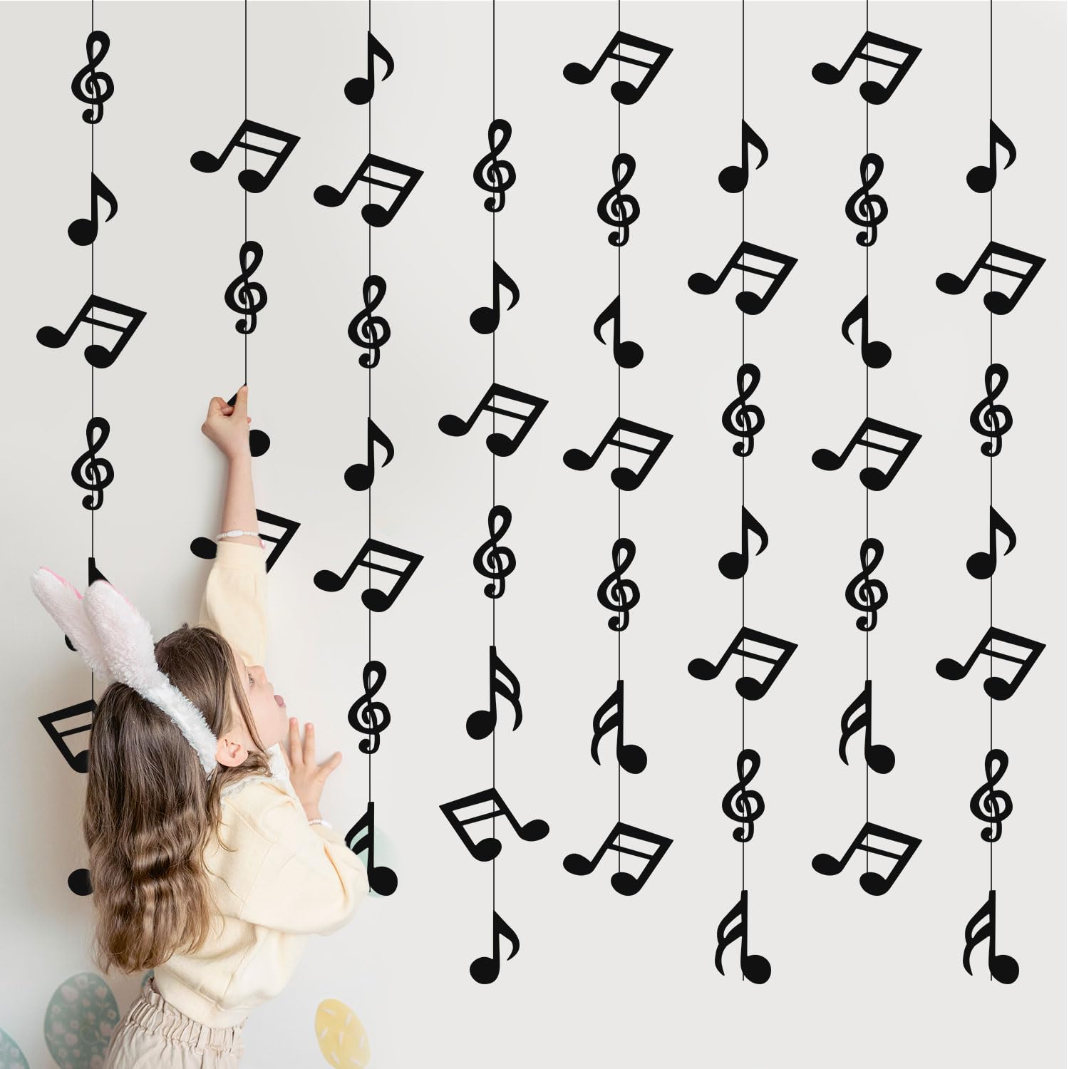 8 Bannières Notes De Musique - Guirlande Déco Fête 1.4m