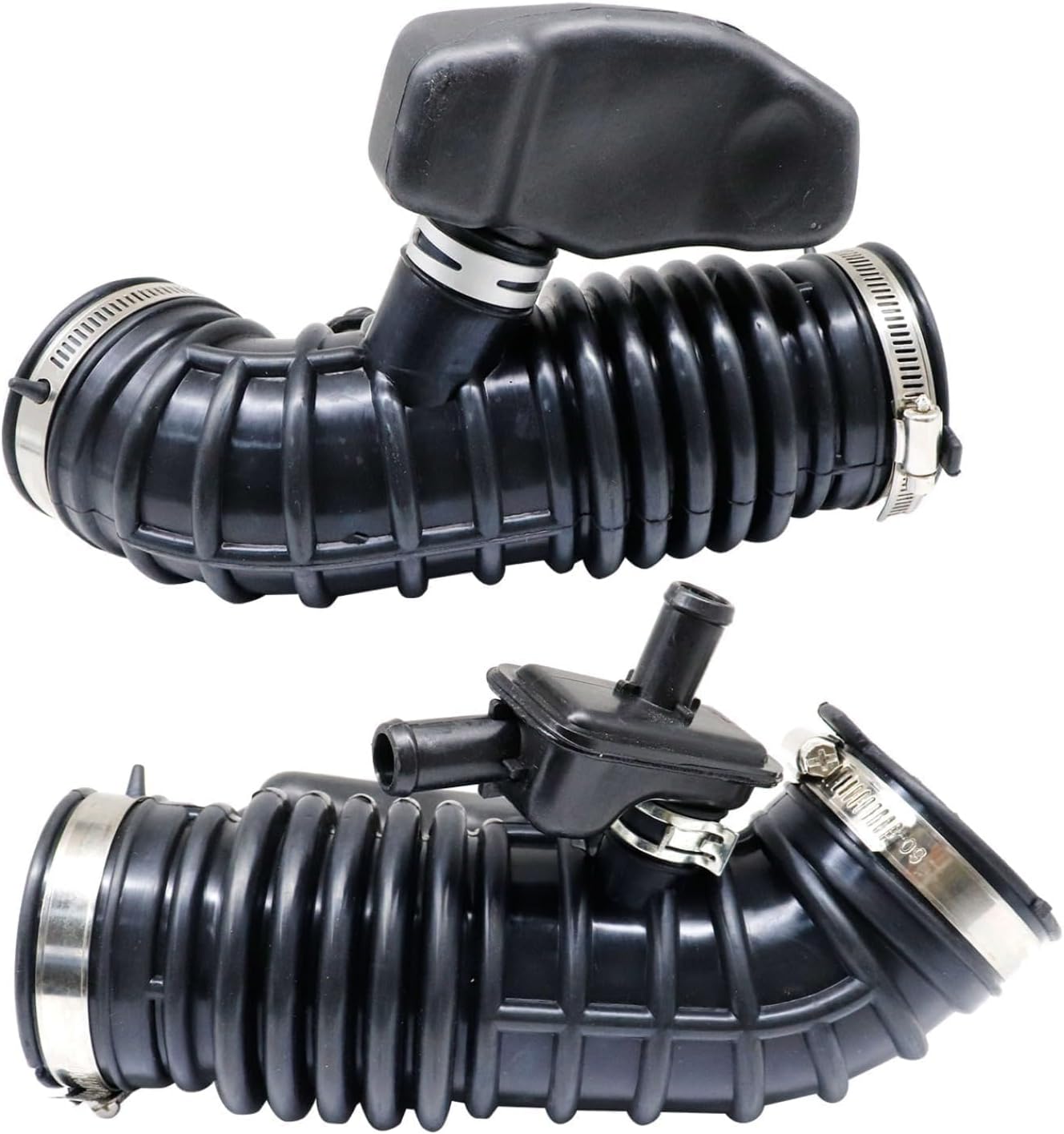 FZJDSD 3.5L Engine Air Intake Hose Compatible with Infiniti FX35 Base Sport 2009-2012,2PCS Left & Right Side Intake Boot Tube Outlet Duct Replace 16576-1CB1A 16576-1CB0A