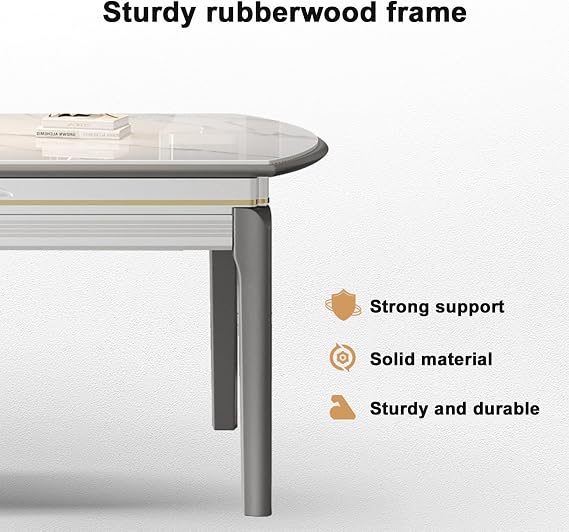 Table and Chairs Set Indoor Dining Set Extendable Dining Table Set Easy Assembly Dining Set Space Saving Dining Set(135cm/53.1in)