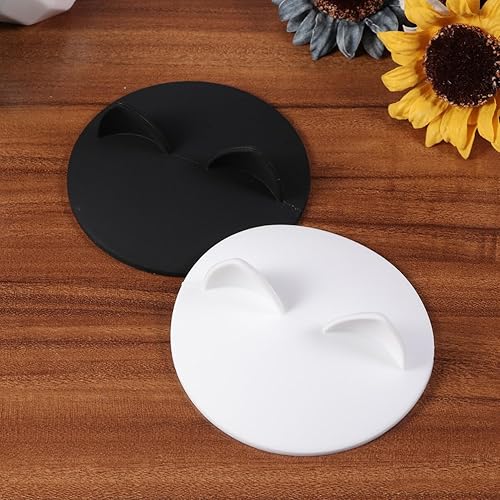 Miniatura 7 de Mipcase Tapas de silicona para tazas, tapas de silicona con orejas de gato, tapas de café para tazas, bonitas cubiertas de tazas para bebidas, tapas