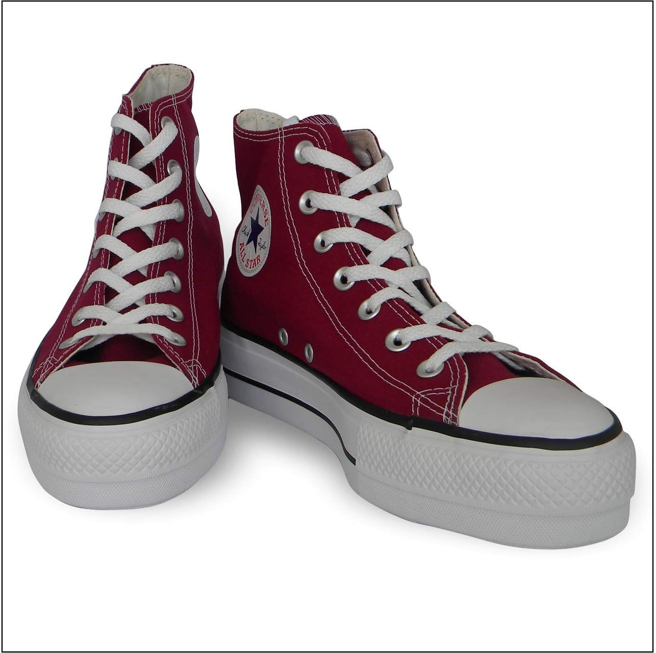 Tênis Chuck Taylor All Star Lift Plataforma Feminino Cano Alto Vermelho  Bordô Converse CT1200 Tamanho:38 | Amazon.com.br