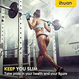 ihuan Breathable Weight Lifting Gloves: Fingerless Workout Gym | Wrist Support | Enhance Palm Protection | Extra Grip for Fitness| Training | Rowing | Pull-ups