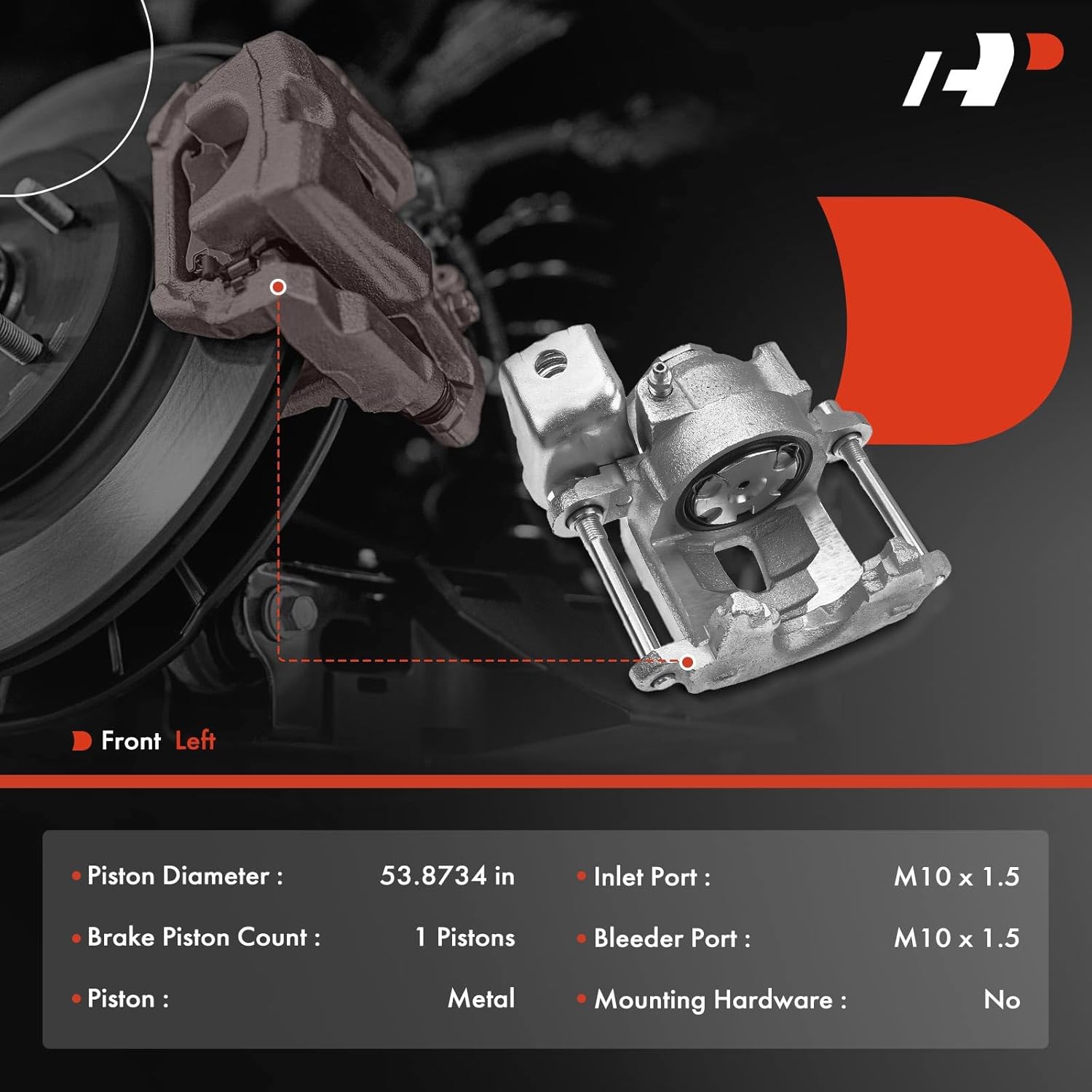 A-Premium Disc Brake Caliper Assembly Without Bracket Compatible with Select Cadillac, Buick and Oldsmobile Models - Riviera, Eldorado, Toronado 1979-1985, Seville 1980-1985 - Rear Left Driver Side