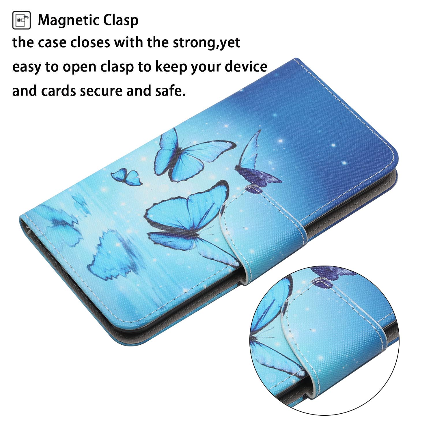 MHHQ Cover per Redmi Note 9 Pro Custodia di Pelle Case Flip Portafoglio Retro Libretto Magnetico