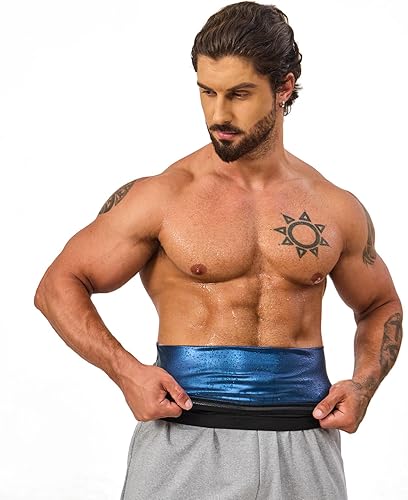 Faja reductora de cintura para hombre, para bajar del vientre, pérdida de peso, pérdida de peso, estómago, sudor, entrenamiento, moldeador de