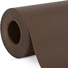 CANWAY® (45cm x 5M) Food Grade Non-Slip Drawer & Shelf Mat | Waterproof, Washable Shelf Liner for Kitchen Cabinets, Cupboards, Fridge & Bathroom Shelves | Coffee