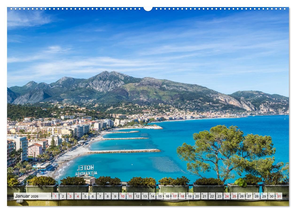 CÔTE D’AZUR Bezaubernde Orte (Wandkalender 2026 DIN A2 quer), CALVENDO Monatskalender: Impressionen aus Südfrankreich und Monaco (CALVENDO Orte)
