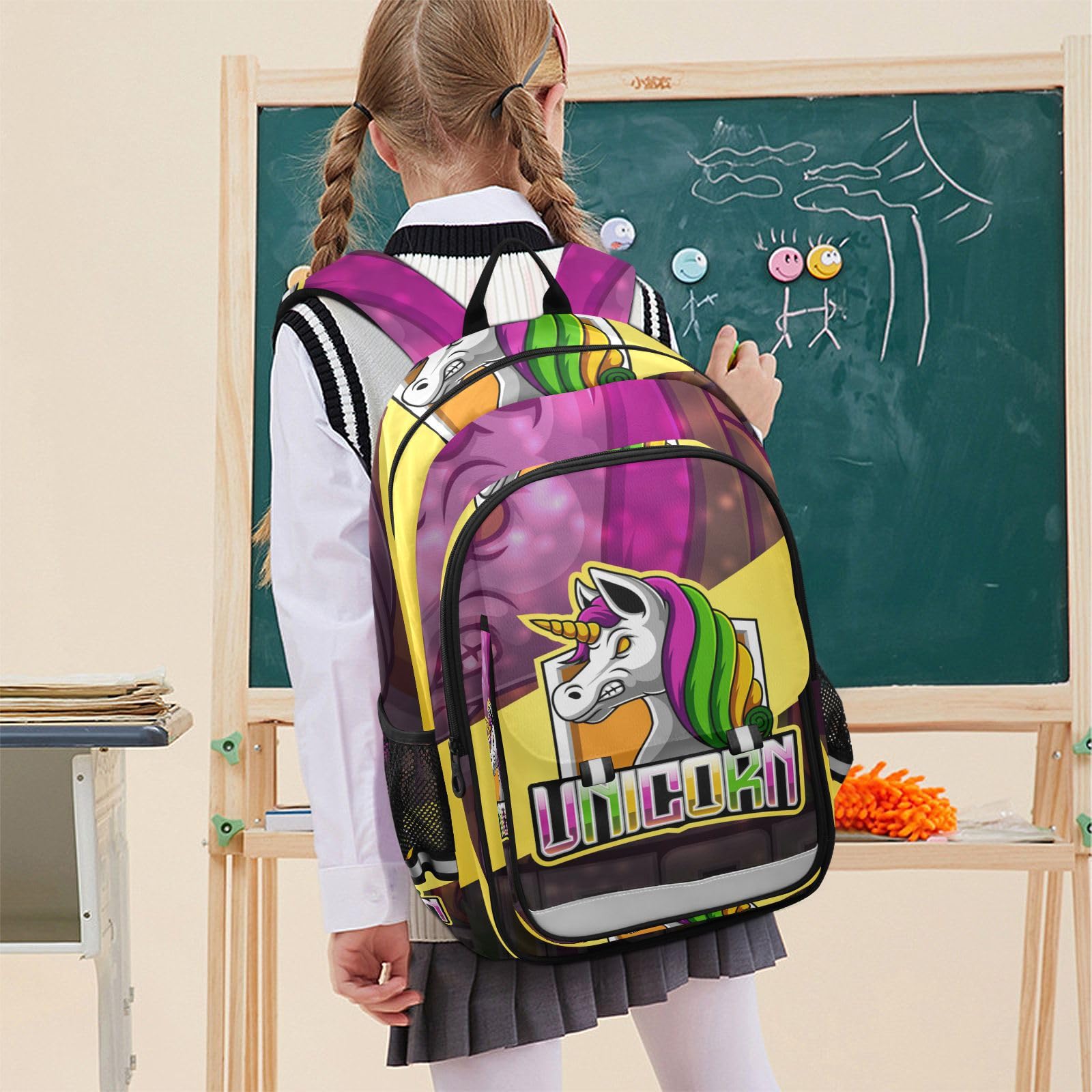 Adorable Unicornio Bebé Caballo Animal Mochila Para Niños Niñas Escolar Mochilas Grande Reflectante Bolso de Escuela De Viaje Mujeres Hombres