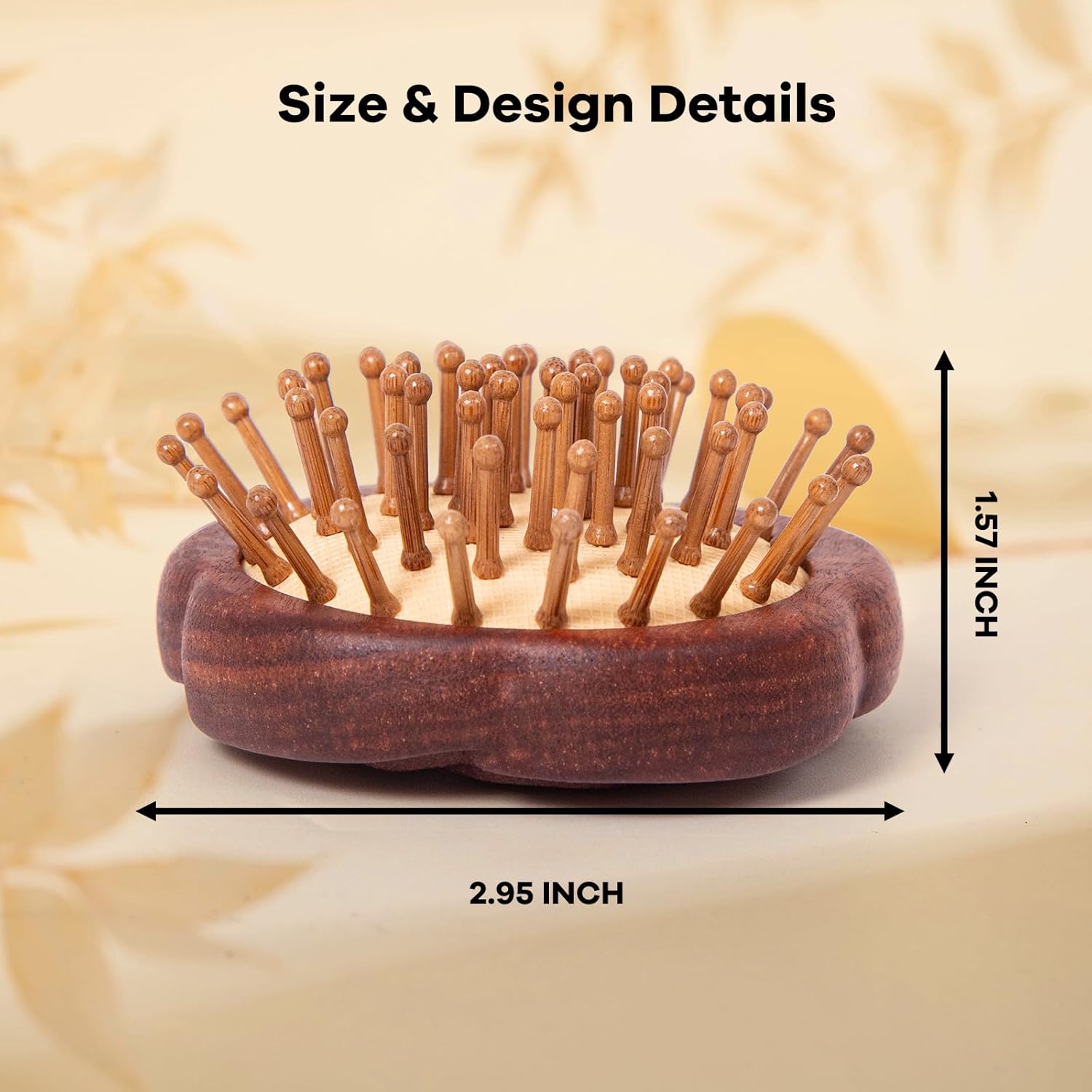 Handmade Wooden Scalp Massager for Hair Growth & Dandruff, Rose Sandalwood Head Spa Comb for Stress Relief & Relax, Anti-Static Hairbrush for All Hair Types, Luxury Gift for Women & Mom