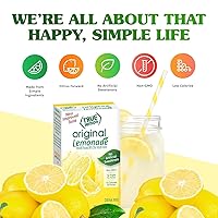 Vista 6 de True Lemon - Mezcla de bebida original de limonada Hecho de limón real Sin conservantes, sin edulcorantes artificiales, sin gluten Paquetes