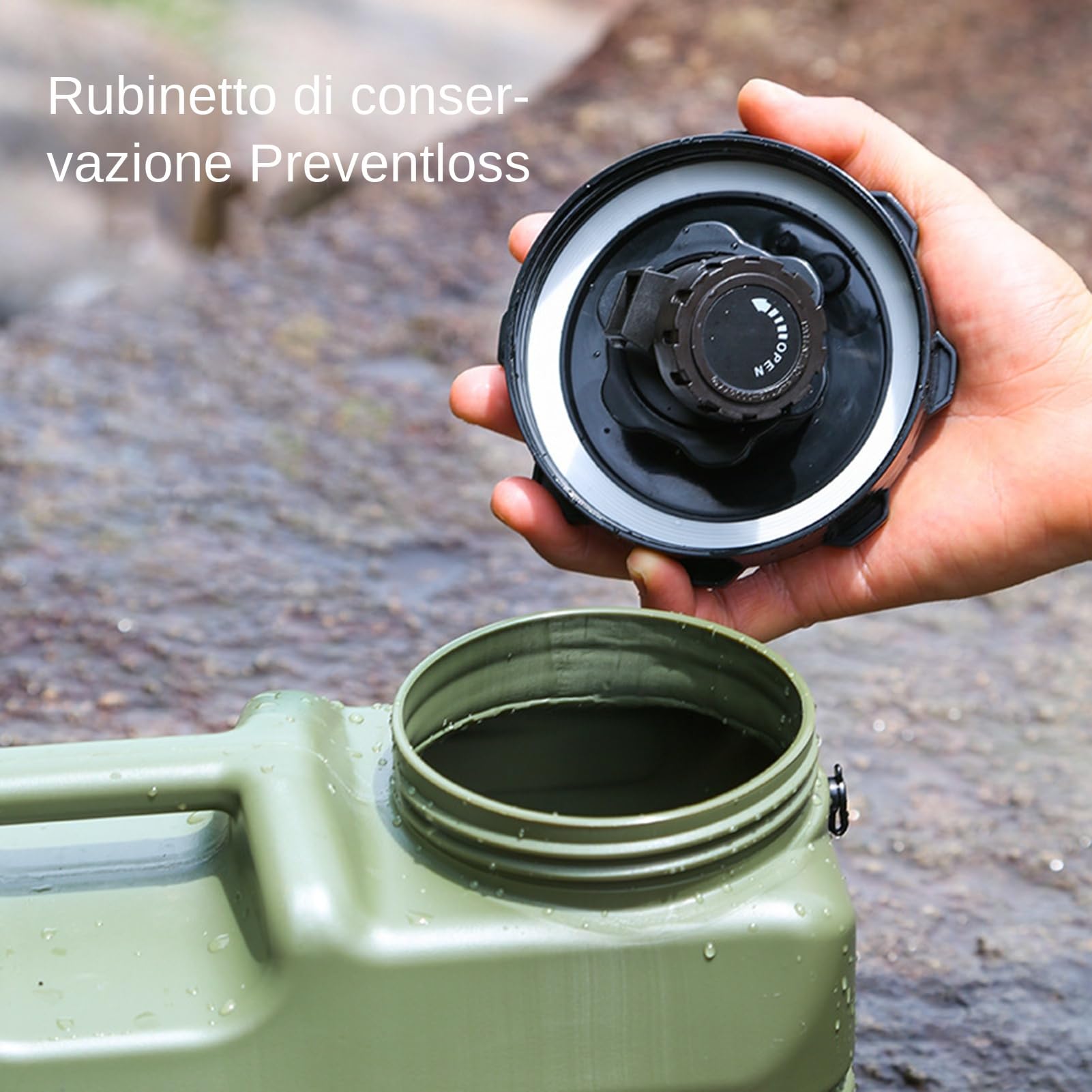Distributeur D'Eau 3L Avec Robinet - En Plastique PETG Alimentaire | Pour Bureau, Camping, Pique-nique - Eau, Jus, Cocktails