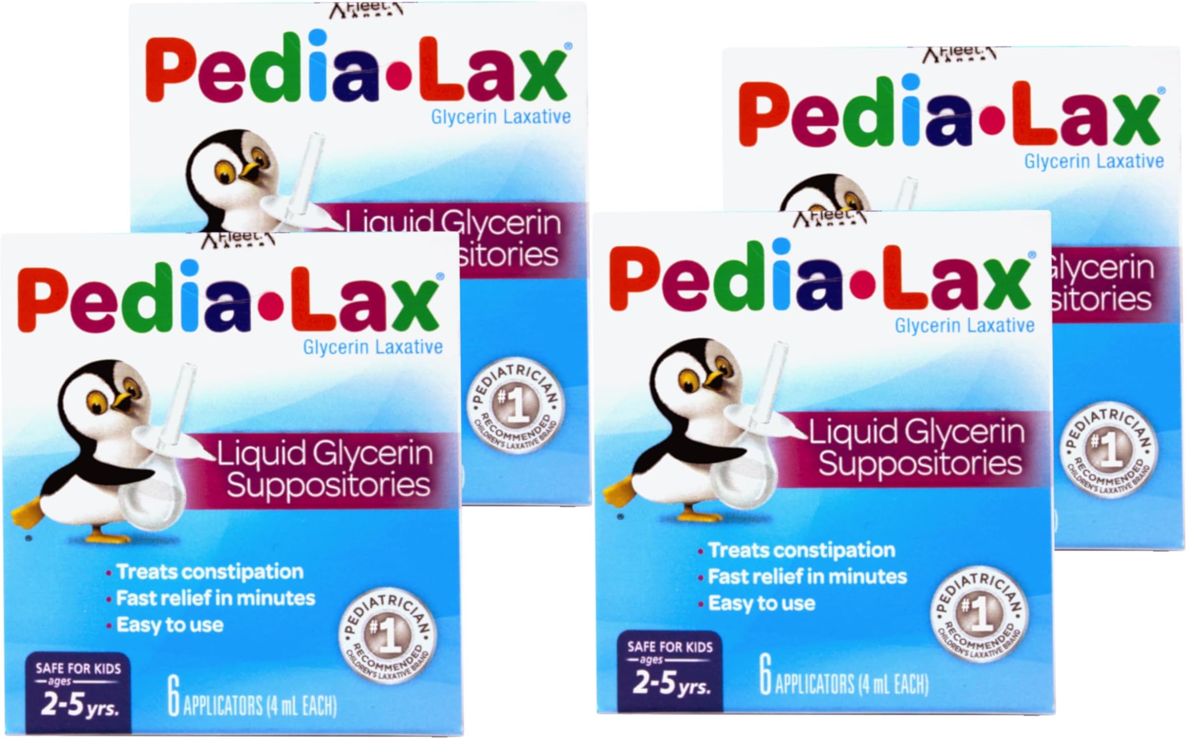 Pedia-Lax Liquid Glycerin Suppositories, 6 Applicators (Pack of 4) ZwhE@kr