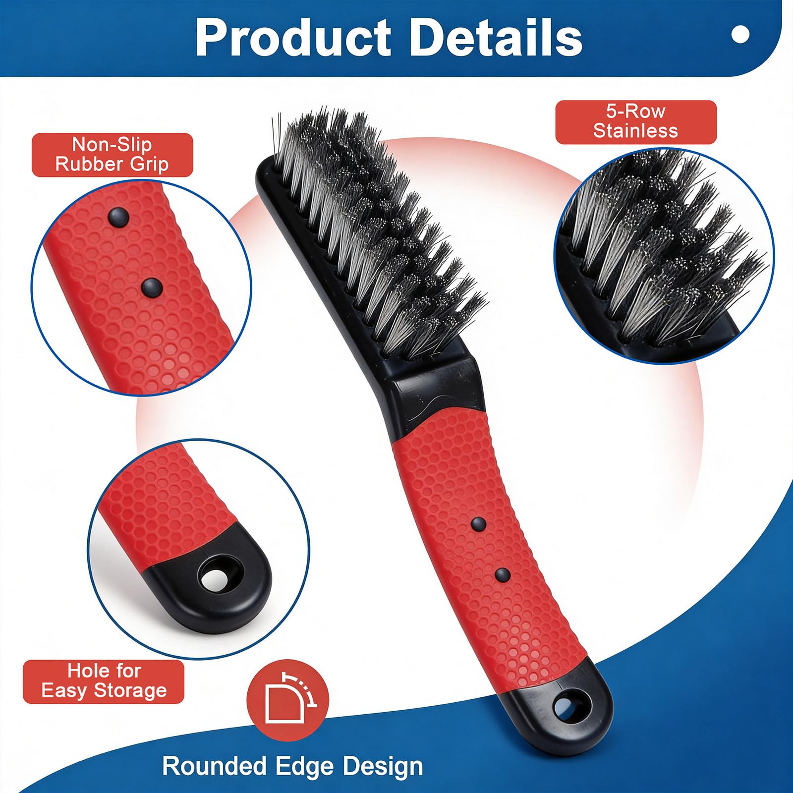 Stainless Steel Wire Brushes - Rust & Paint Removal -3