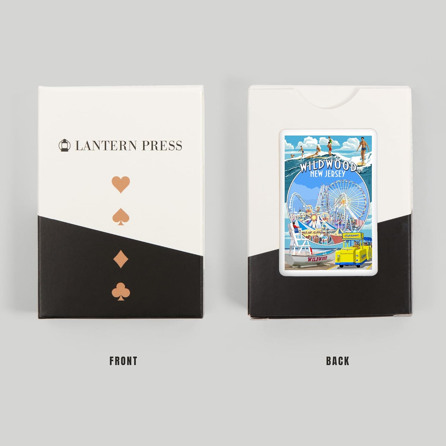 Lantern Press Wildwood, New Jersey, Montage, 52 Playing Cards for Adults, Poker Size Card Deck