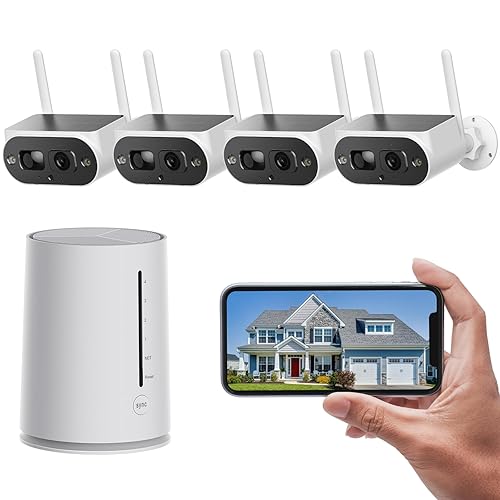 Camcamp 2.5K Solar Home Security Camera System, 4MP Solar Security