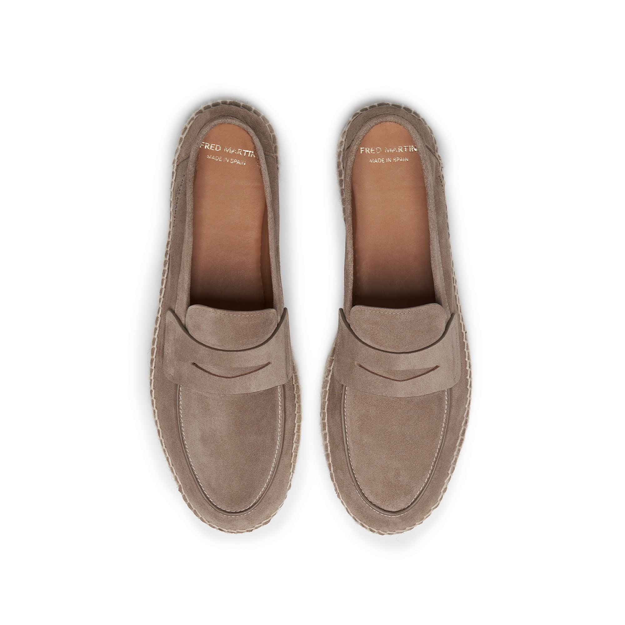 FRED MARTIN COLLECTION, Mocasiness de Ante con Suela de Esparto y Forro en Piel de Hombre