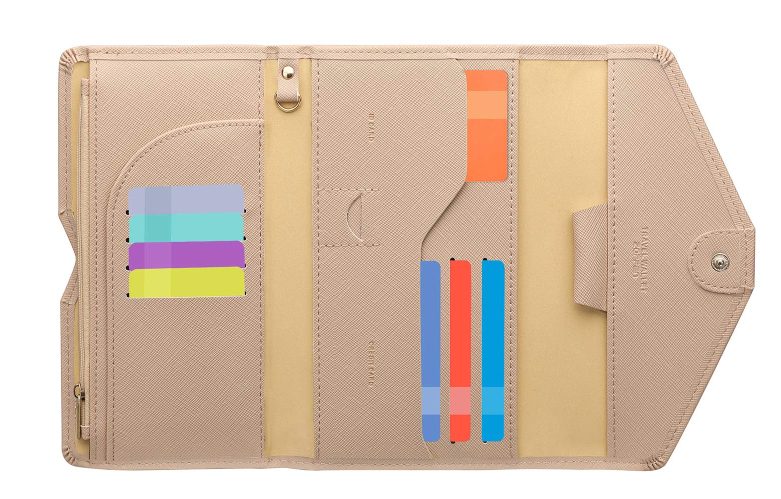 ZOPPEN Mulit-purpose Rfid Blocking Passport Holder Travel Wallet (Ver.4) Passport and Vaccine Card Holder ComboTri-fold Document Organizer Travel