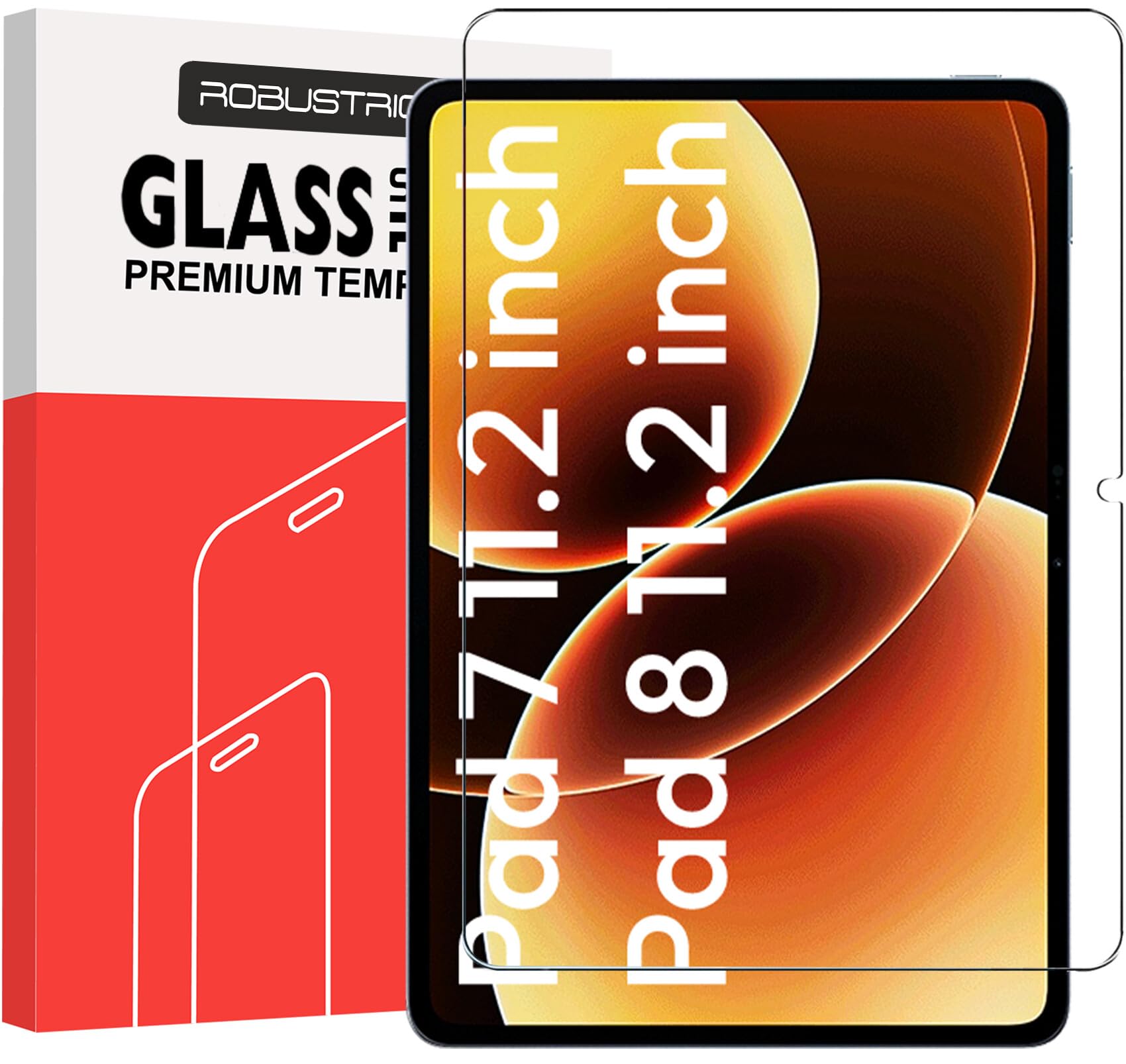 Robustrion Tempered Glass for Xiaomi Pad 7 11.2 inch Screen Protector Guard for Xiaomi Mi Pad 7 11.2 inch - 1 Pack