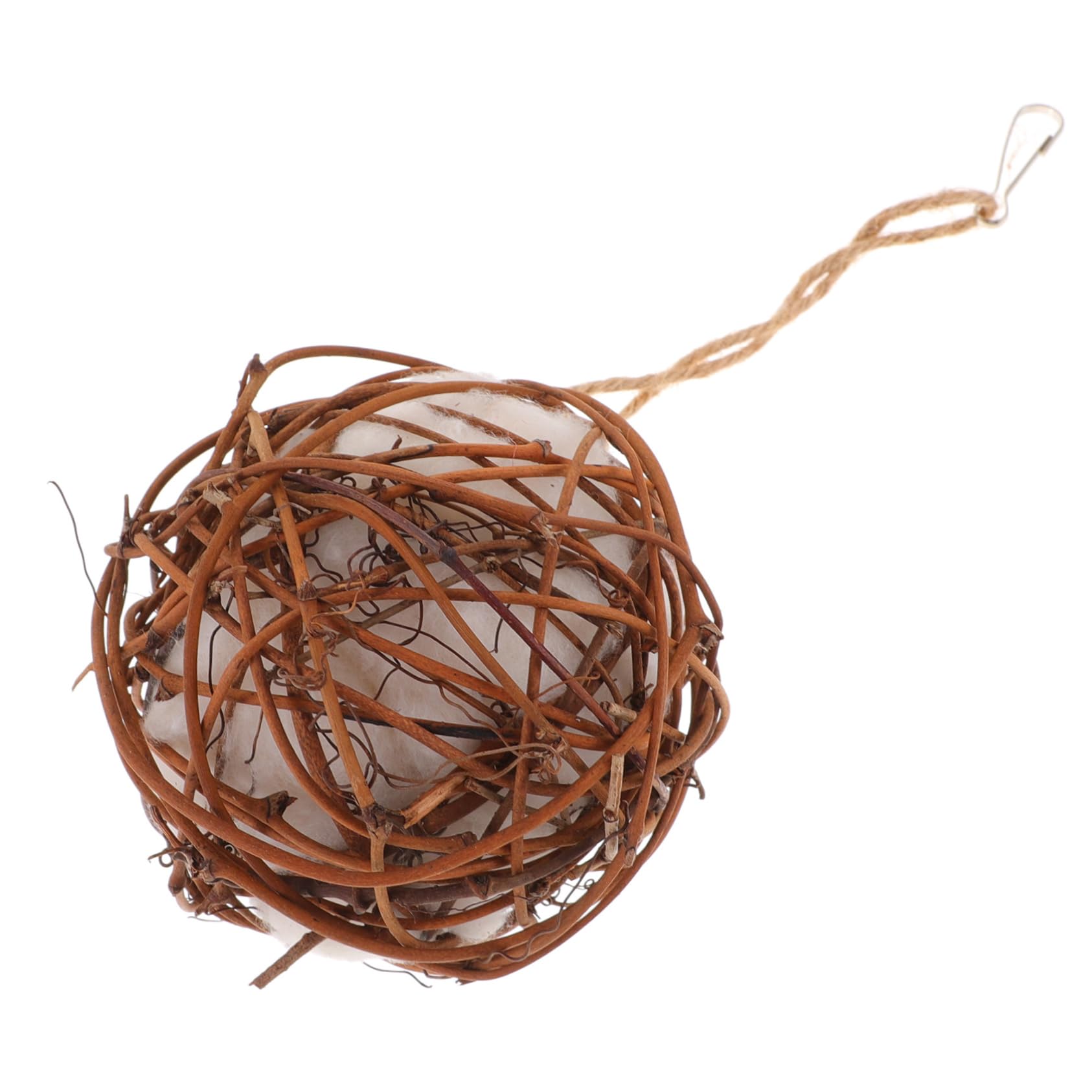 POPETPOP 4 Pièces Jouet à Mâcher Perroquet Jouet Oiseau pour Tourtereaux Oiseau Suspendu à Mâcher Cage Perroquet Perruche à Suspendre Volière Écorce Les Amoureux en Bois