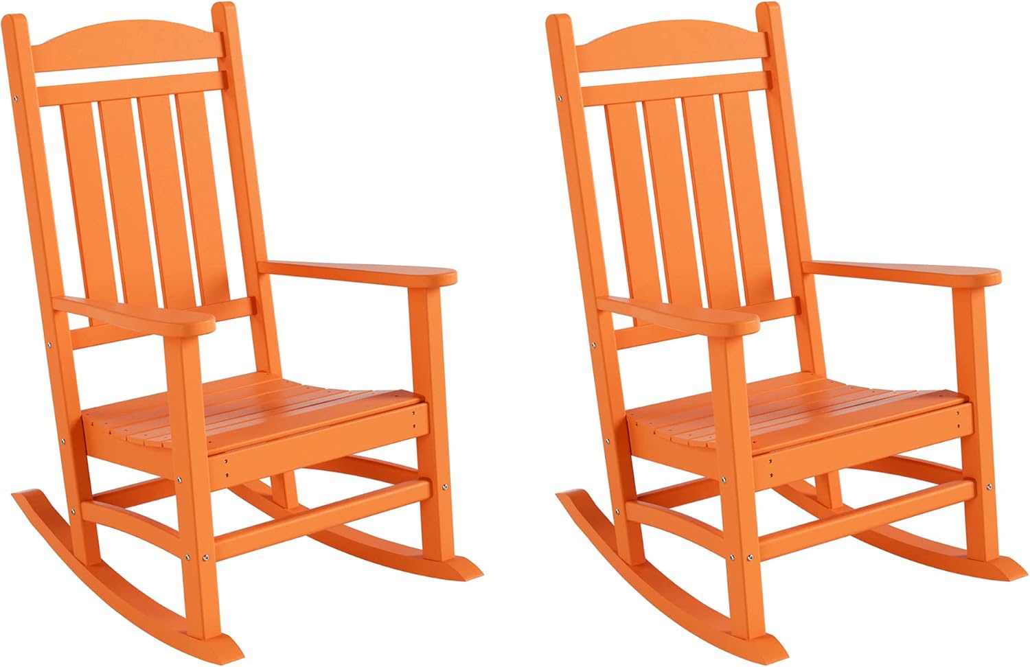 WestinTrends Malibu 3-Piece Set Outdoor/Patio Rocking Chairs (2 Seater), Orange