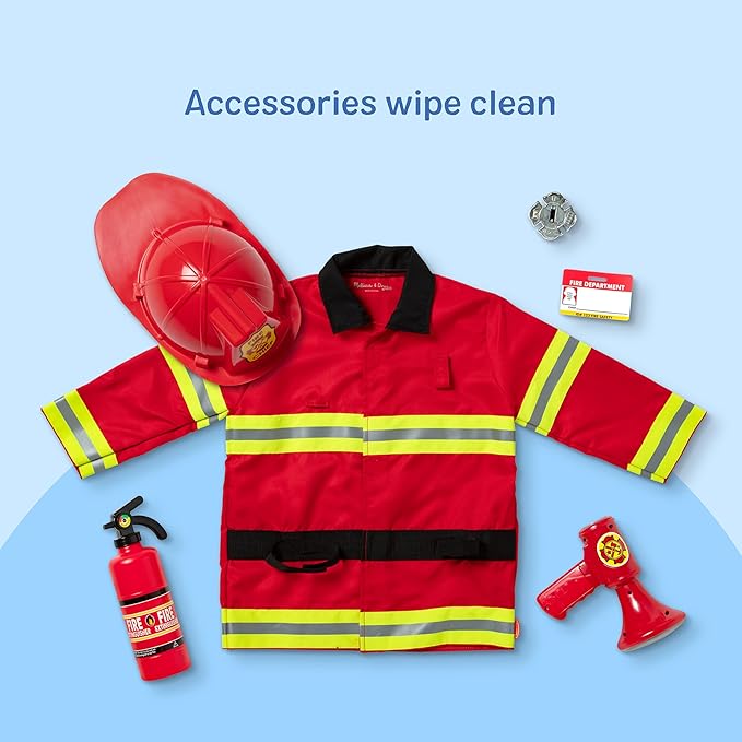 Melissa & Doug Set de Disfraz de Bombero Juego de Roles miniatura 4