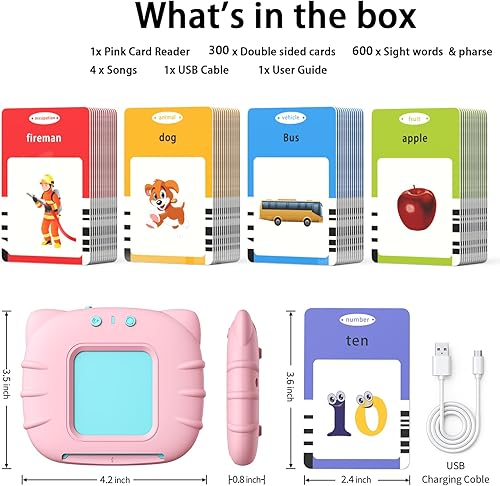 Miniatura 18 de Kidzdo - Tarjetas didácticas bilingües en español e inglés con 520 palabras de aprendizaje, juguetes educativos tempranos para niños pequeños