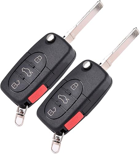 OCPTY 2 llaveros de repuesto para A4 para A4 Quattro para A6 para A6 Quattro para A8 para A8 Quattro para Allroad Quattro para Cabriolet para RS6