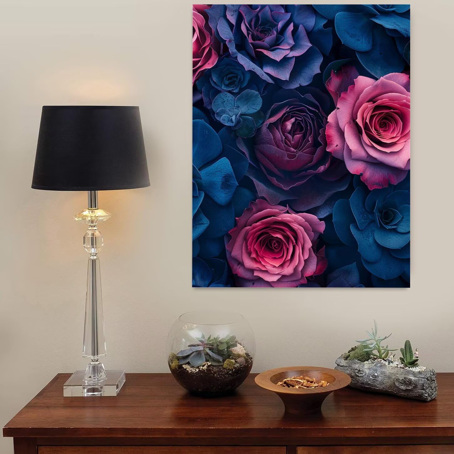 Farba według numerów dorosłych roślina 40 x 50 cm zestaw do malowania dla początkujących