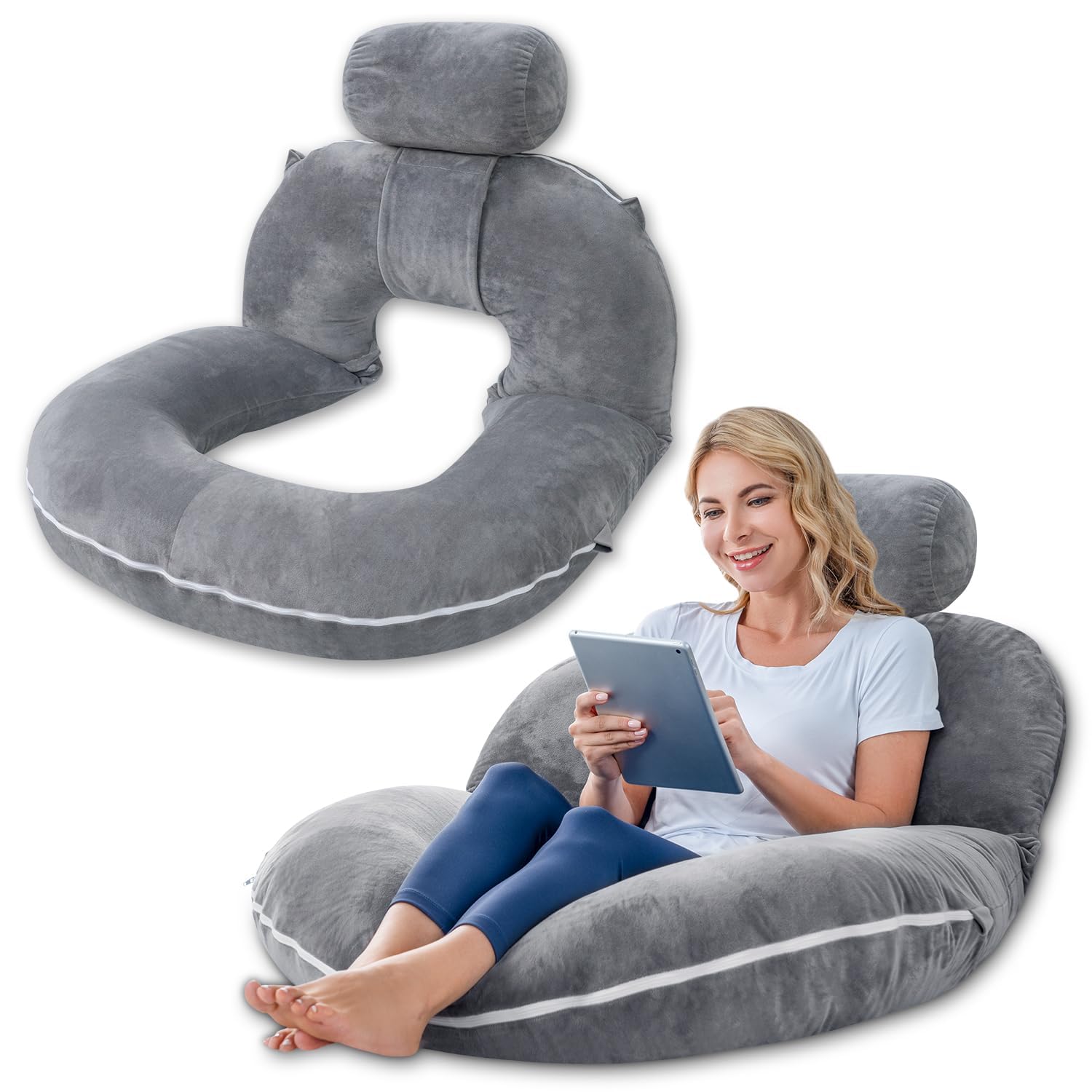 INSEN reading pillow grey